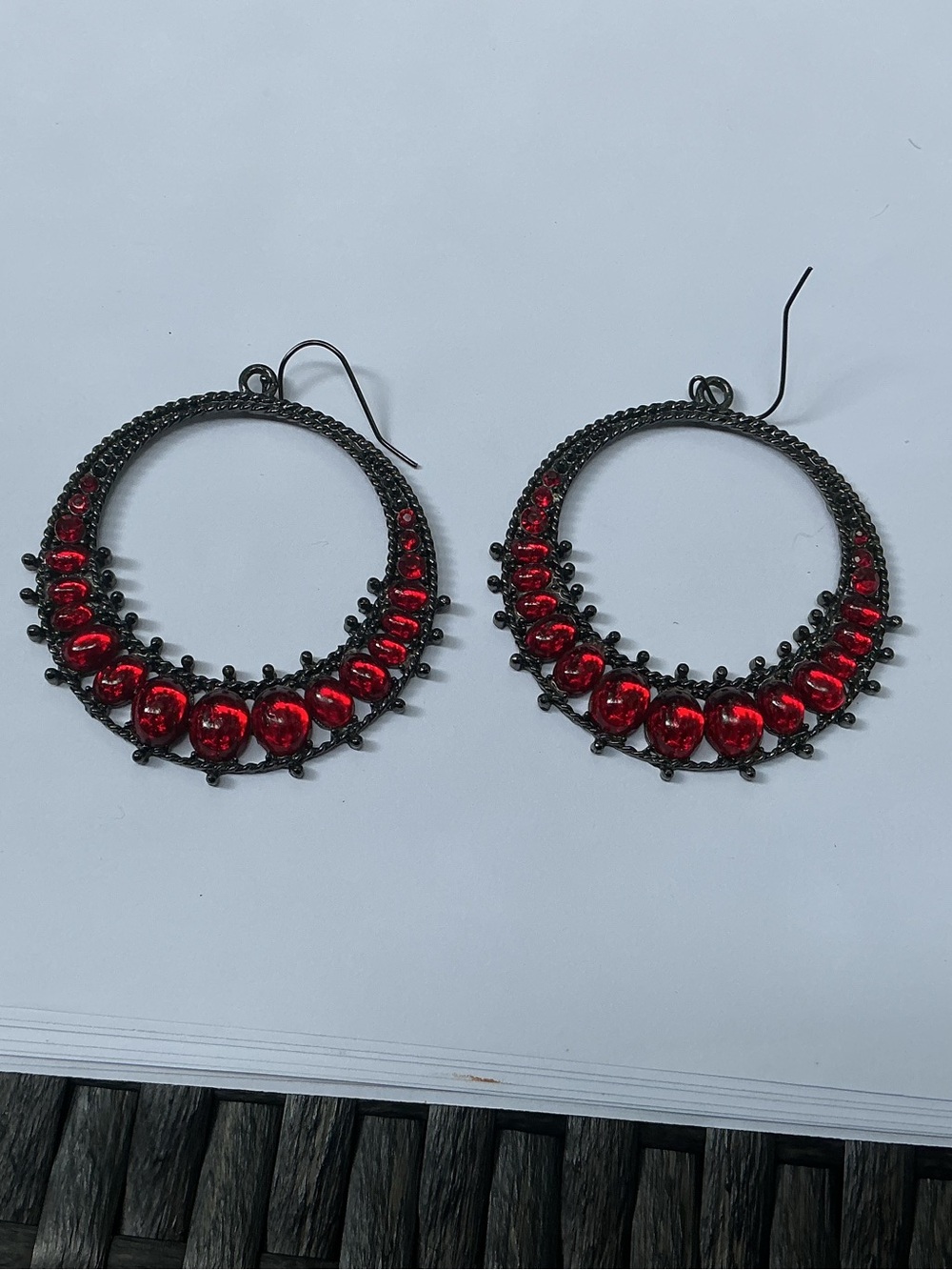 Vintage Red Earrings